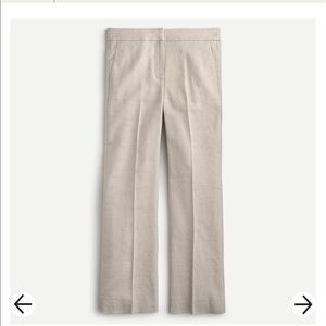J.Crew Hayden kickout crop pant in stretch linen